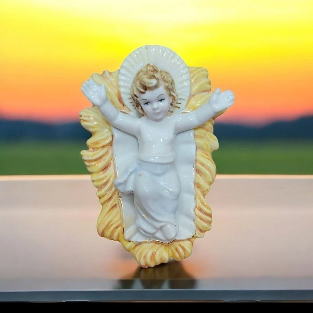 Italian Porcelain Hand Painted Child Jesus